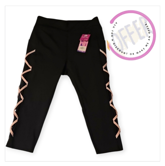 Black and Pink Leggings - Picture 1 of 5